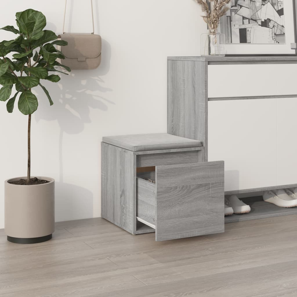 Cassetto Contenitore Grigio Sonoma 40,5x40x40 cm in Multistrato - homemem39
