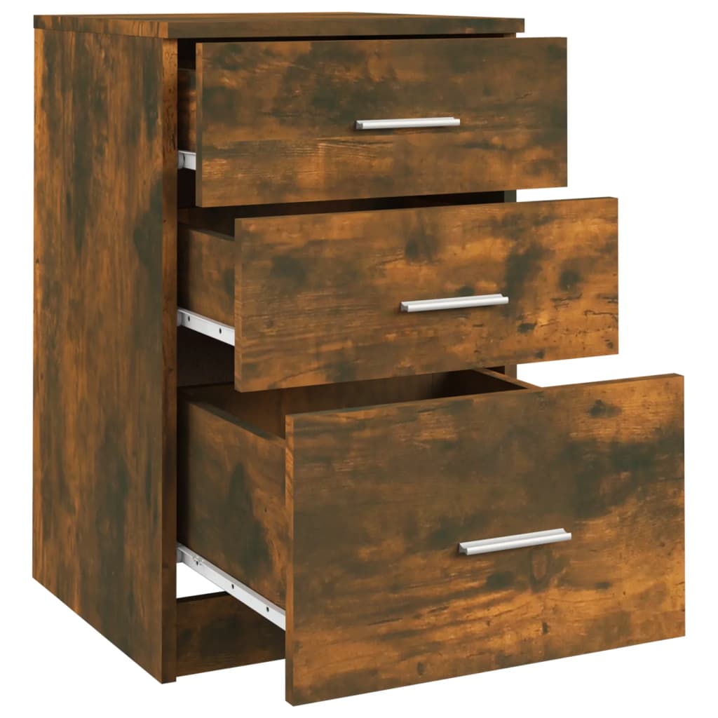 Comodino Rovere Fumo 40x40x63 cm in Legno Multistrato - homemem39