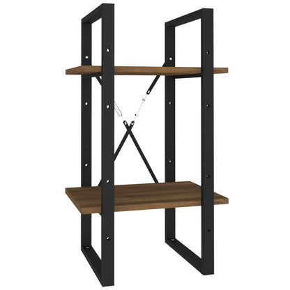 Libreria 2 Ripiani Rovere Marrone 40x30x70 cm Legno Multistrato | homemem39