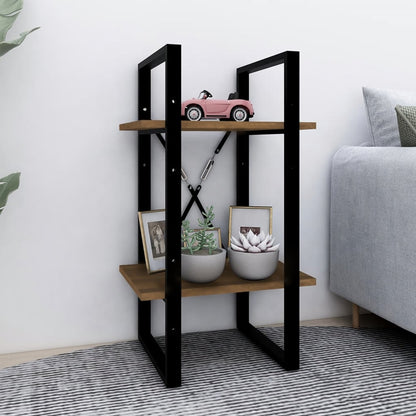 Libreria 2 Ripiani Rovere Marrone 40x30x70 cm Legno Multistrato | homemem39