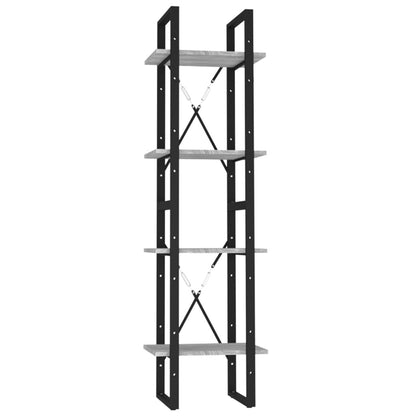 Libreria 4 Ripiani Grigio Sonoma 40x30x140 cm Legno Multistrato | homemem39