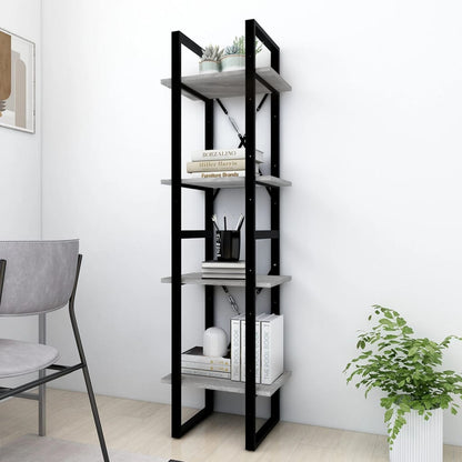 Libreria 4 Ripiani Grigio Sonoma 40x30x140 cm Legno Multistrato | homemem39