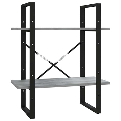 Libreria a 2 Ripiani grigio sonoma legno multistrato