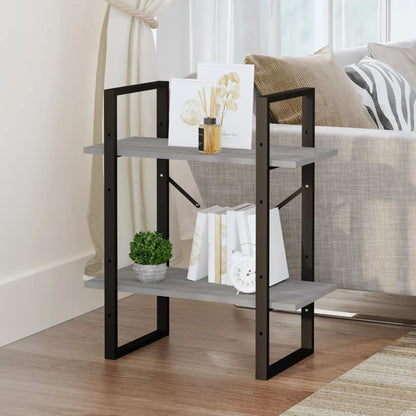 Libreria a 2 Ripiani Grigio Sonoma 60x30x70cm Legno Multistrato | homemem39