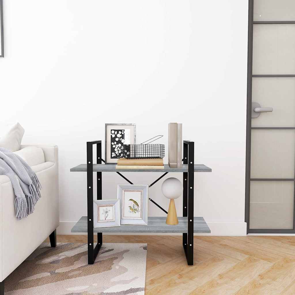 Libreria a 2 Ripiani grigio sonoma legno multistrato
