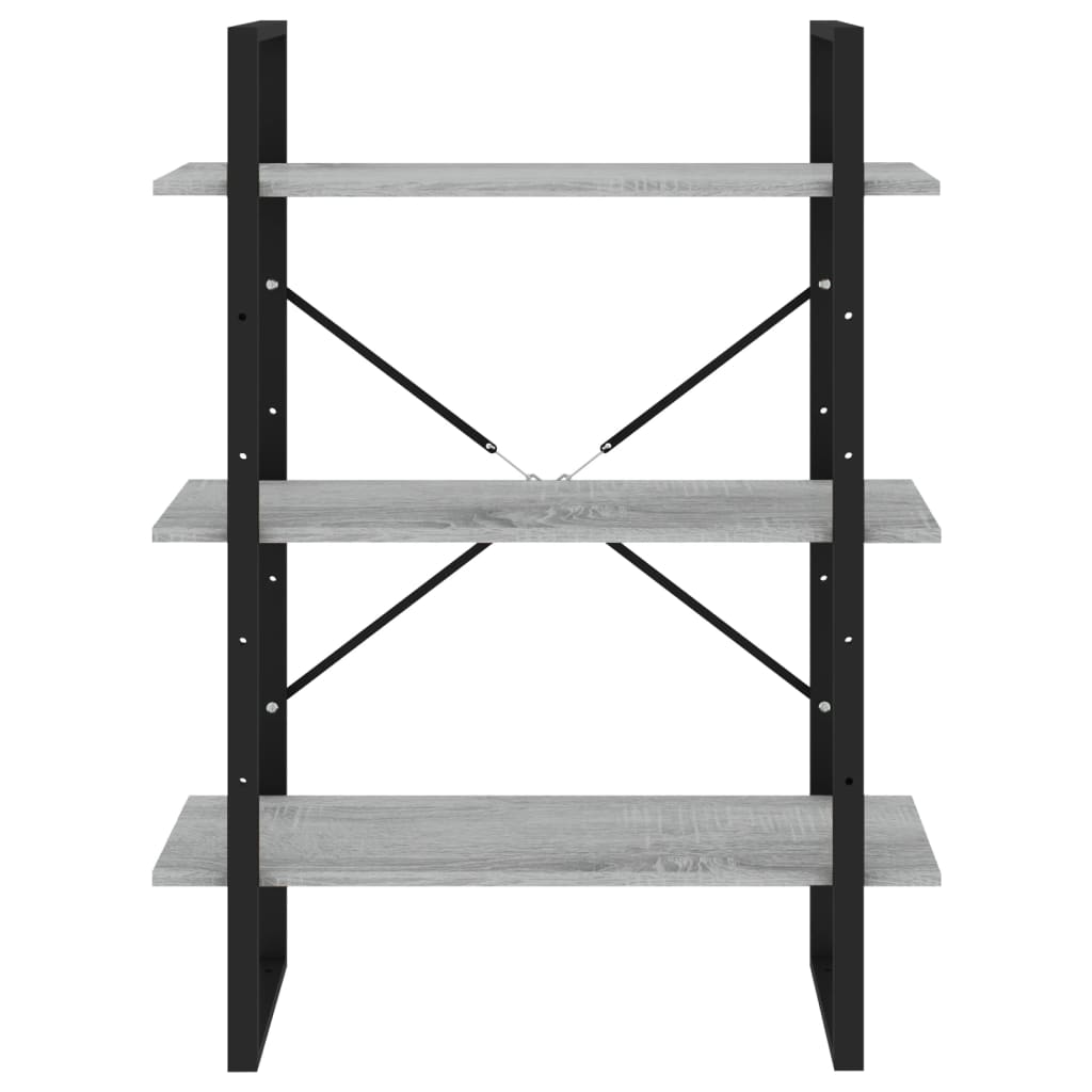 Libreria Grigio Sonoma 80x30x105 cm in Legno Multistrato