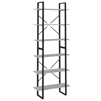 Scaffale Alto Grigio Sonoma 80x30x210 cm in Legno Multistrato | homemem39
