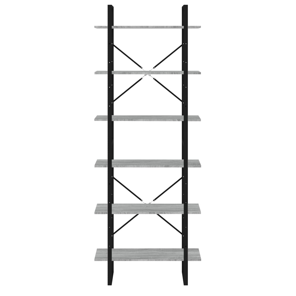 Scaffale Alto Grigio Sonoma 80x30x210 cm in Legno Multistrato | homemem39