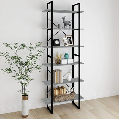 Scaffale Alto Grigio Sonoma 80x30x210 cm in Legno Multistrato | homemem39