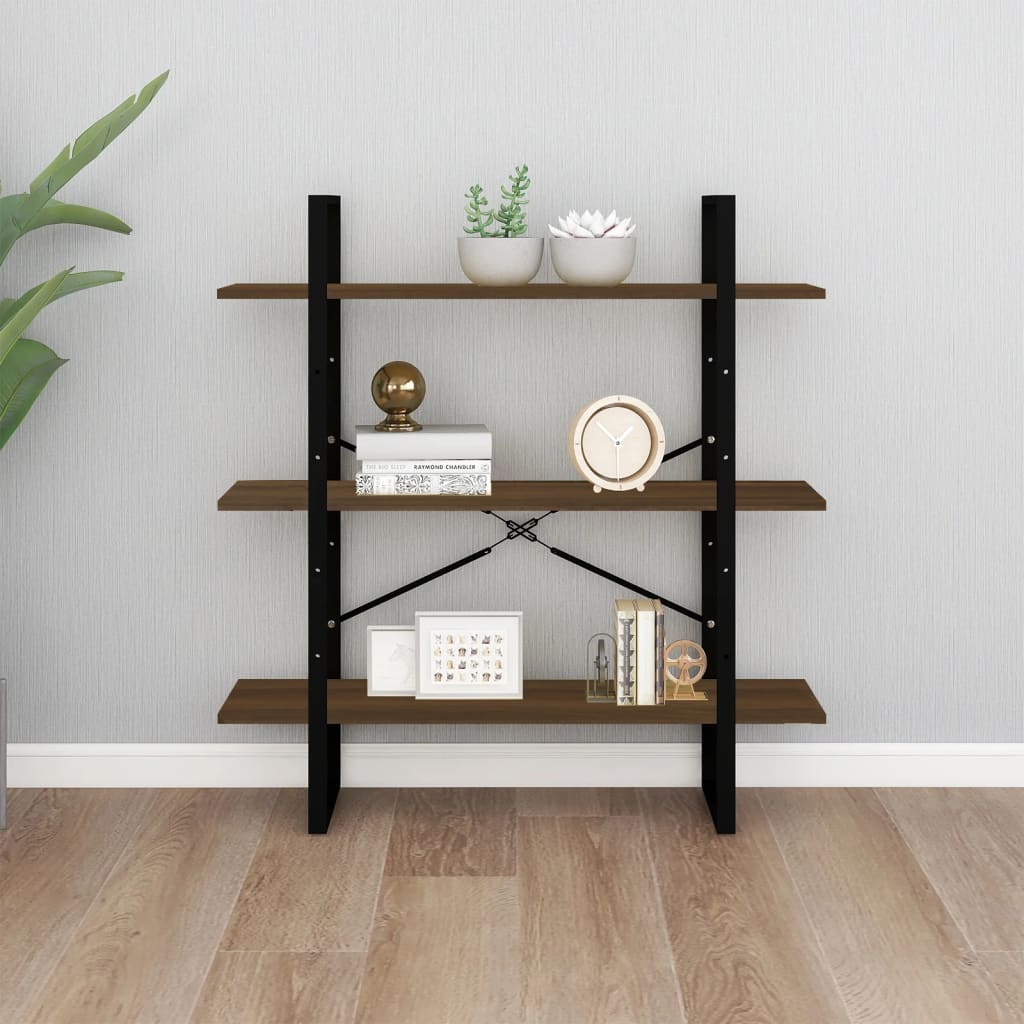 Libreria Rovere Marrone 100x30x105 cm in Legno Multistrato | homemem39