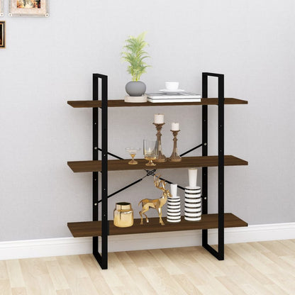 Libreria Rovere Marrone 100x30x105 cm in Legno Multistrato | homemem39