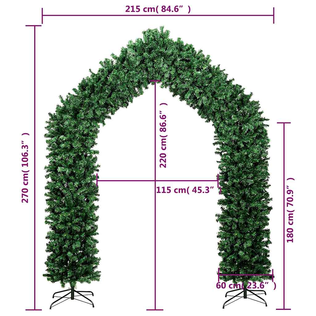 Albero di Natale ad Arco Verde 270 cm