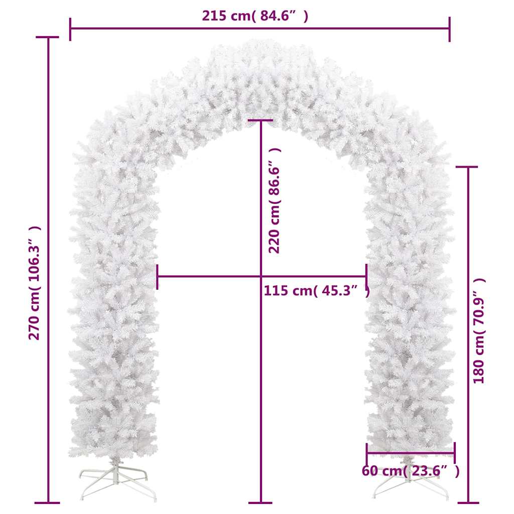 Albero di Natale ad Arco Bianco 270 cm | homemem39