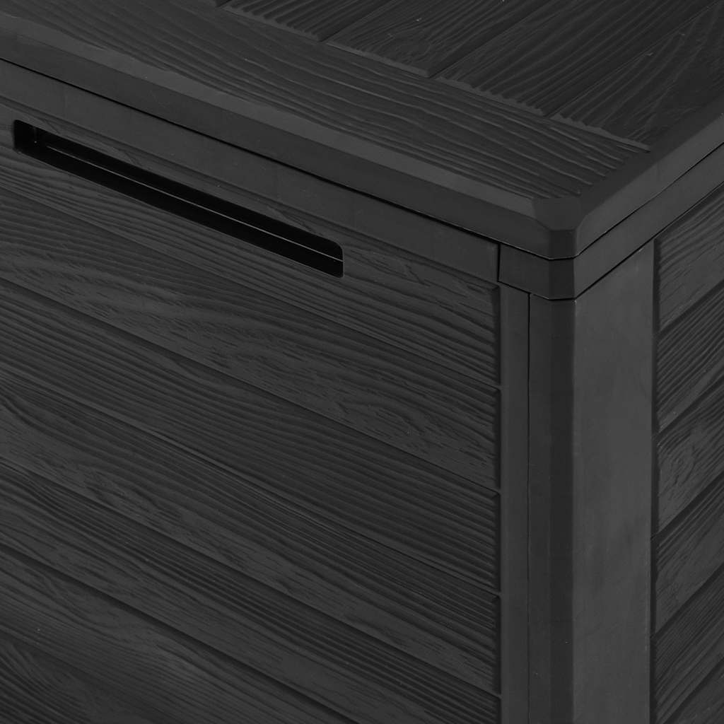Baule da Giardino Antracite 58,5x46x55 cm in Polipropilene - homemem39
