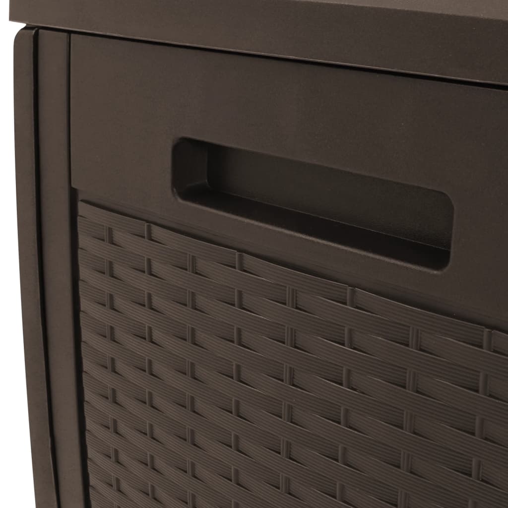 Baule da Giardino Marrone 119x48x60 cm in Polipropilene - homemem39