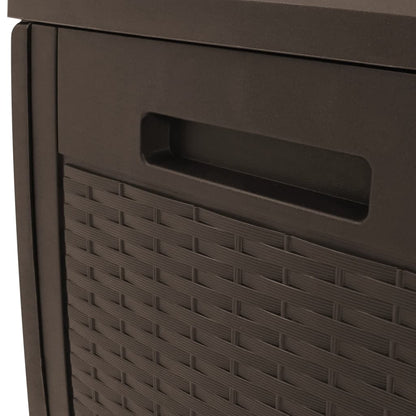 Baule da Giardino Marrone 119x48x60 cm in Polipropilene - homemem39