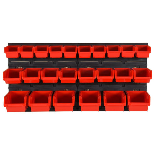 Set da Officina 26 pz Rosso e Nero 77x39 cm in Polipropilene | homemem39