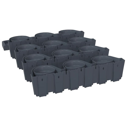 Set per Piante Giardino Verticale 12 pz Antracite Polipropilene