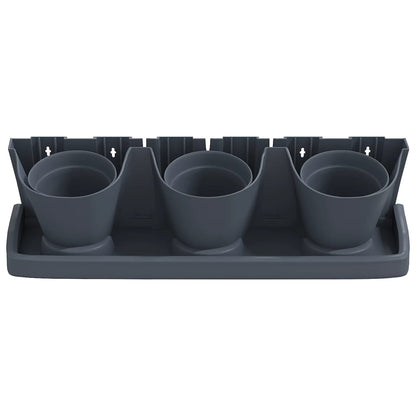 Set per Piante Giardino Verticale 12 pz Antracite Polipropilene