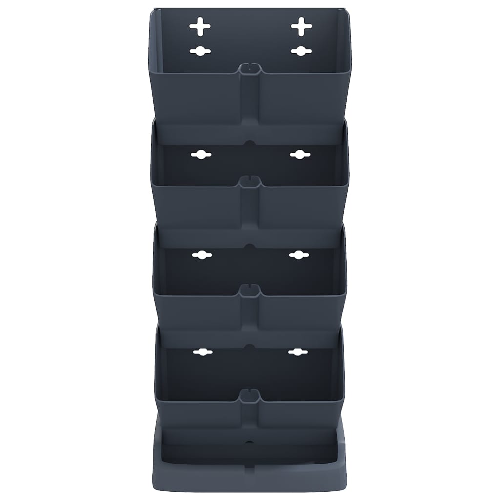 Set per Piante Giardino Verticale 4 pz Antracite Polipropilene - homemem39
