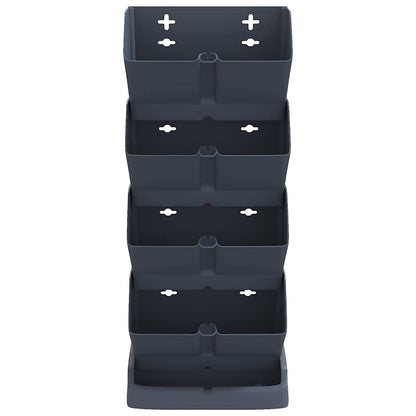 Set per Piante Giardino Verticale 4 pz Antracite Polipropilene