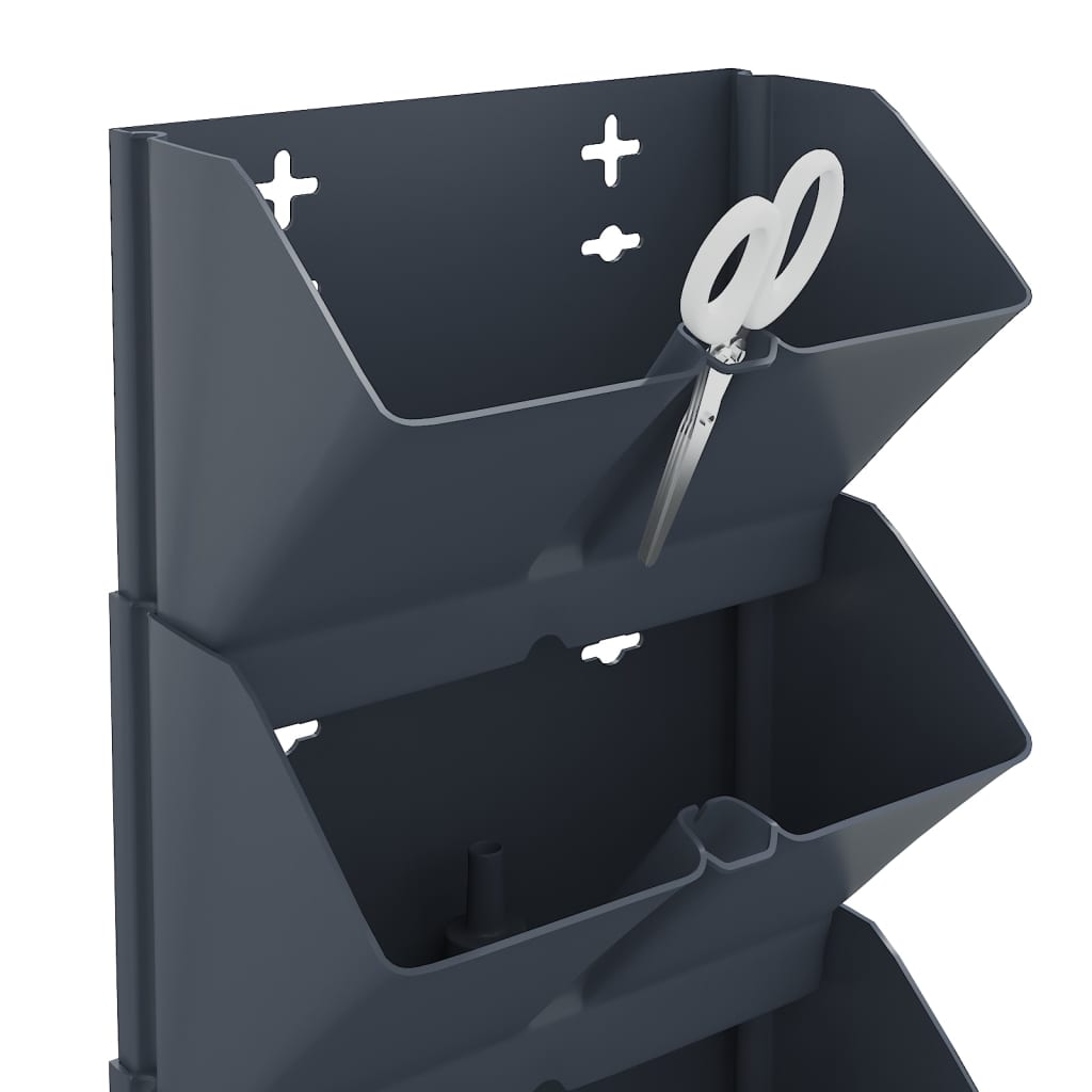 Set per Piante Giardino Verticale 4 pz Antracite Polipropilene - homemem39