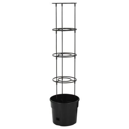 Vaso a Torre per Pomodori Antracite Ø29,5x115 cm Polipropilene