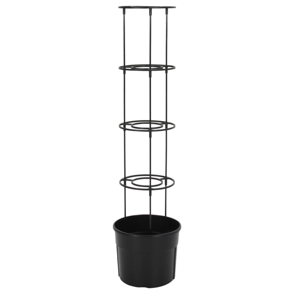 Vaso a Torre per Pomodori Antracite Ø29,5x115 cm Polipropilene