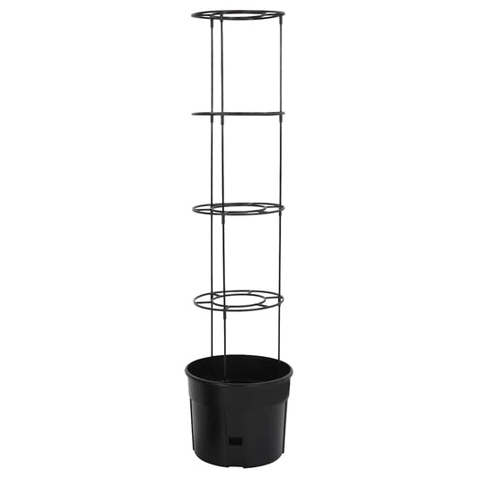 Vaso a Torre per Pomodori Antracite Ø39x150 cm Polipropilene