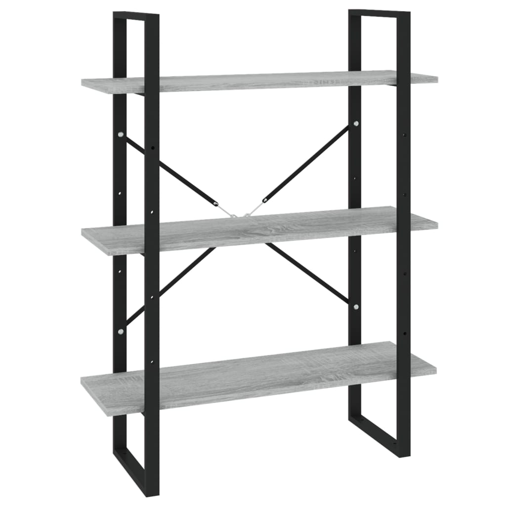 Libreria 5 Ripiani Grigio Sonoma 80x30x175 cm Legno Multistrato | homemem39