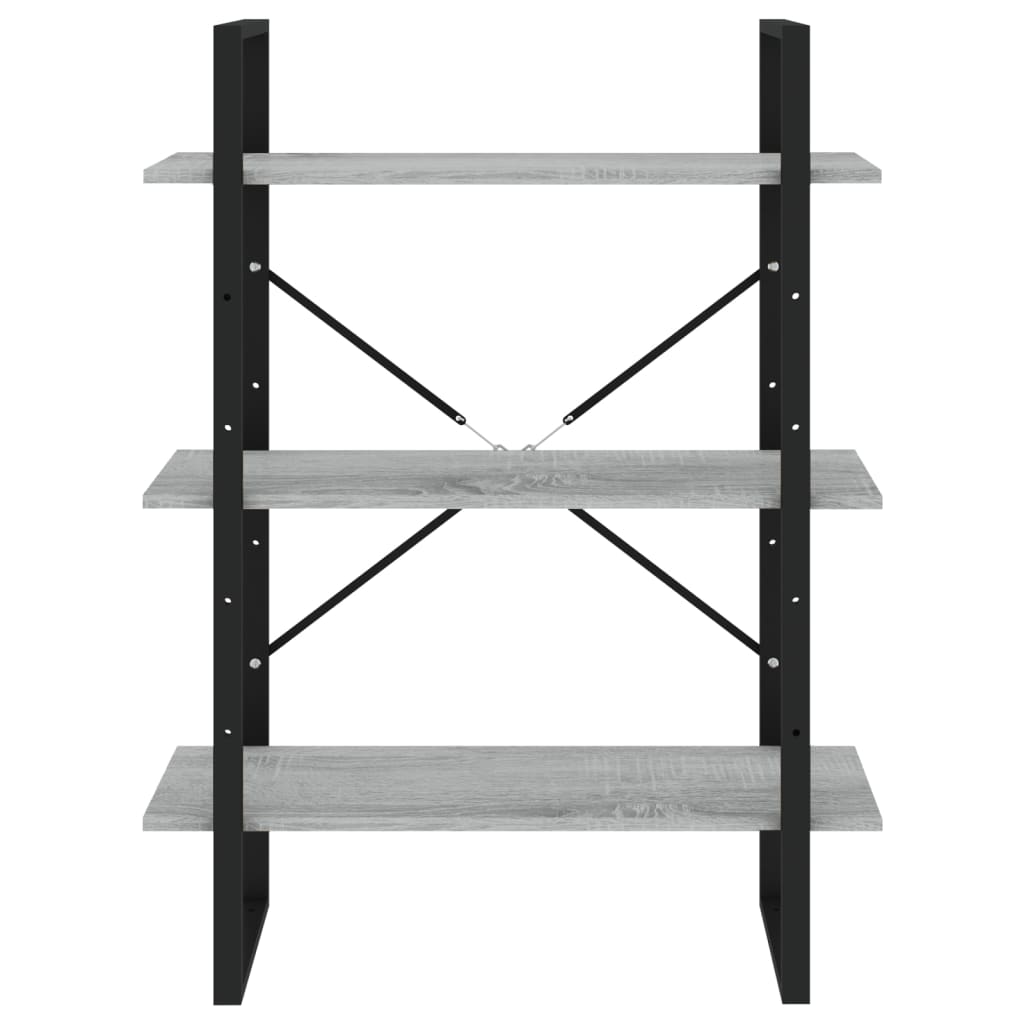 Libreria 5 Ripiani Grigio Sonoma 80x30x175 cm Legno Multistrato | homemem39