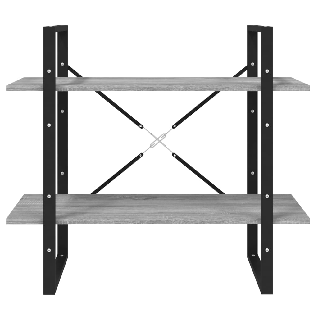 Libreria 5 Ripiani Grigio Sonoma 80x30x175 cm Legno Multistrato | homemem39