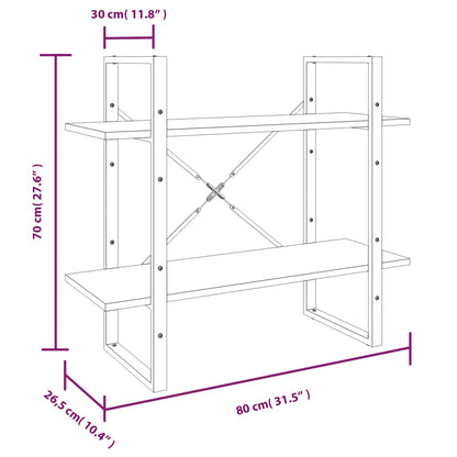Libreria 5 Ripiani Grigio Sonoma 80x30x175 cm Legno Multistrato | homemem39