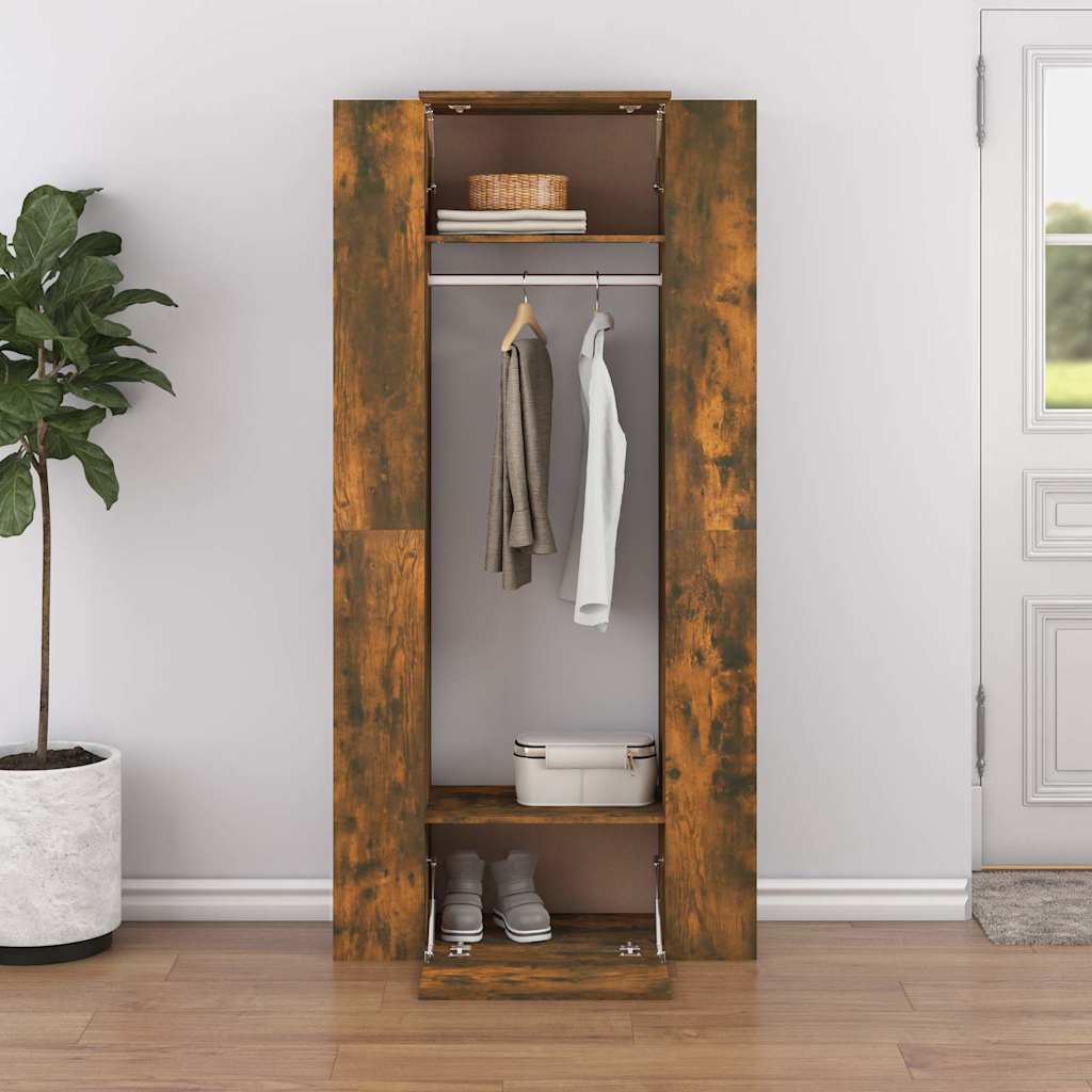 Mobili da Corridoio 2 pz Rovere Fumo in Legno Multistrato