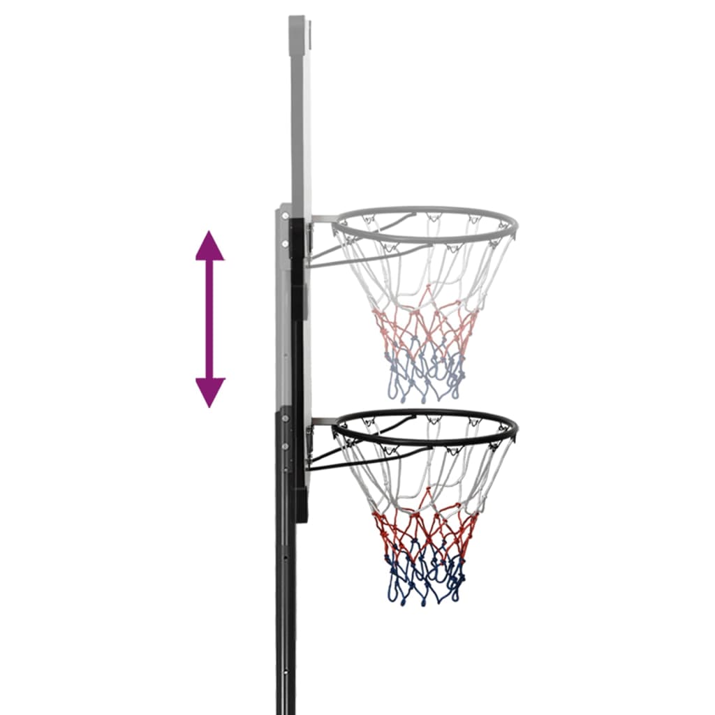 Supporto per Pallacanestro Trasparente 280-350 cm Policarbonato