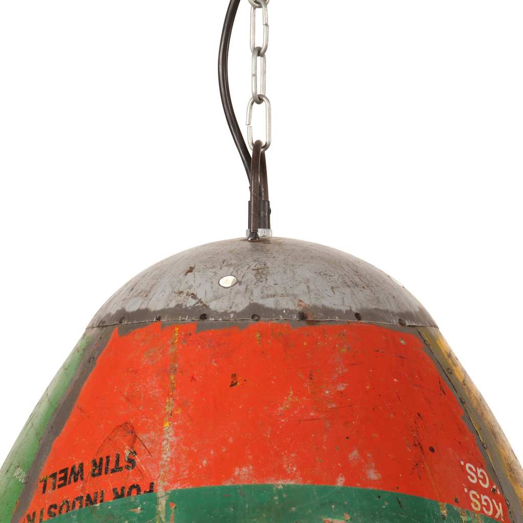 Lampada Sospesa Industriale 25 W Multicolore Rotonda 42 cm E27 | homemem39