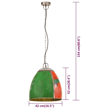 Lampada Sospesa Industriale 25 W Multicolore Rotonda 42 cm E27 | homemem39