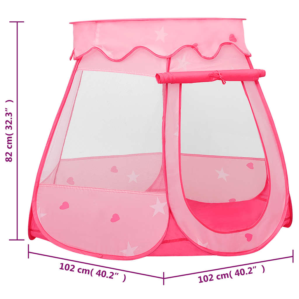 Tenda da Gioco per Bambini Rosa 102x102x82 cm - homemem39