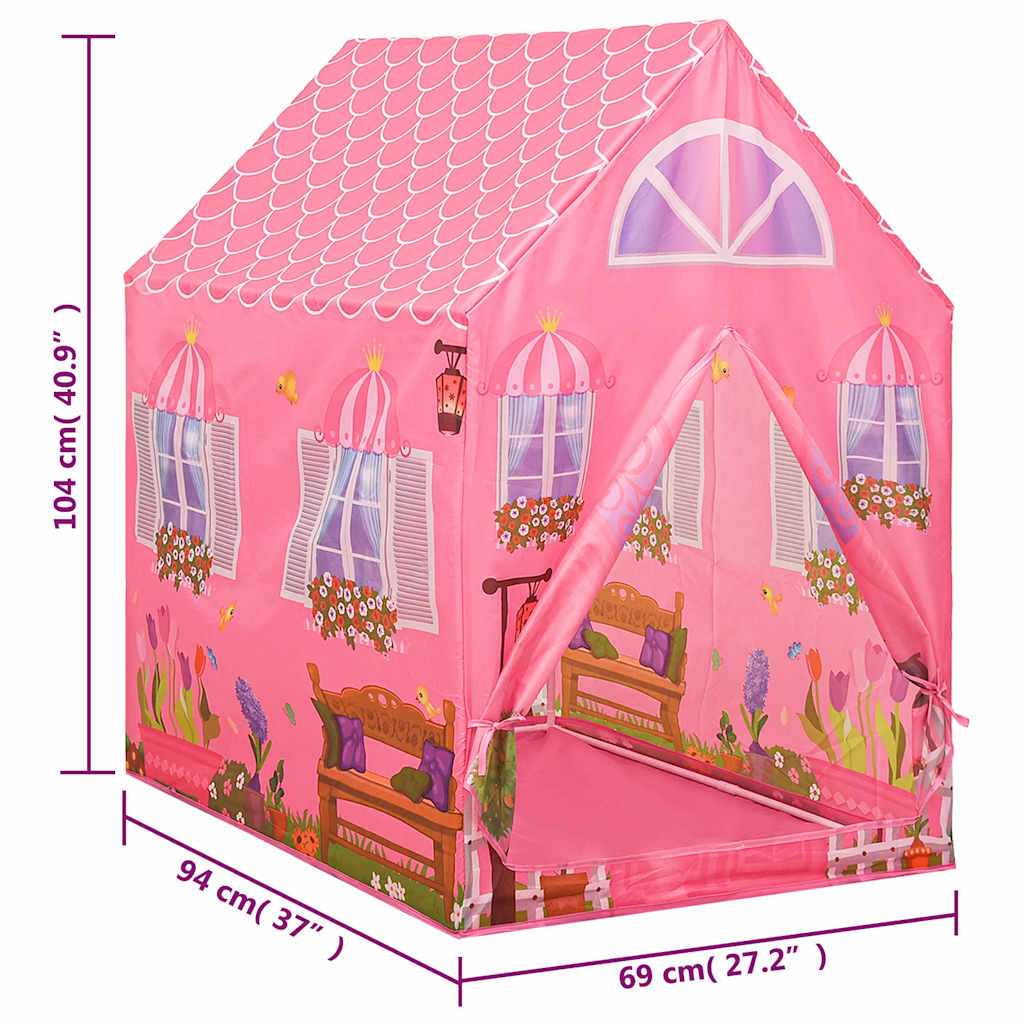Tenda da Gioco per Bambini Rosa 69x94x104 cm - homemem39