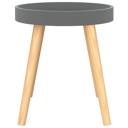 Tavolino Grigio 38x38x40cm Legno Multistrato e Massello di Pino