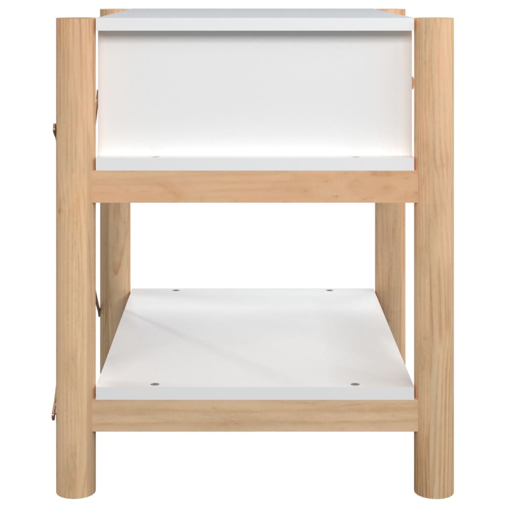 Tavolini da Letto 2pz Bianchi 42x38x45 cm in Legno Multistrato - homemem39