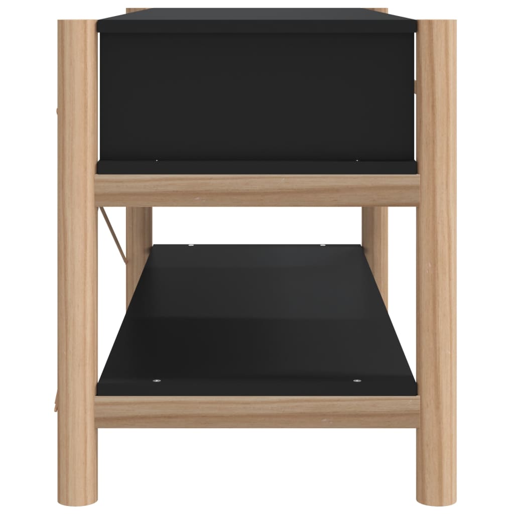 Mobile Porta TV Nero 82x38x45 cm in Legno Multistrato - homemem39