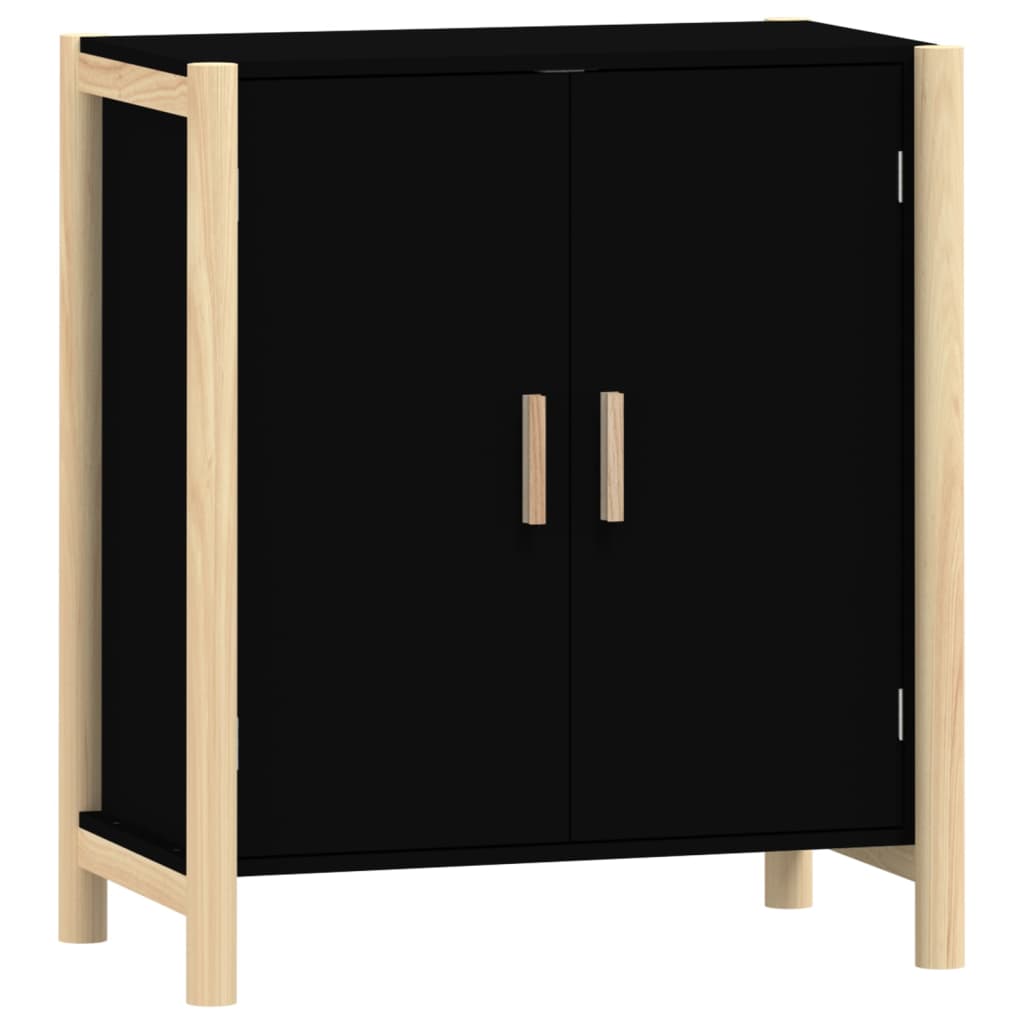 Credenza Nera 62x38x70 cm in Legno Multistrato - homemem39