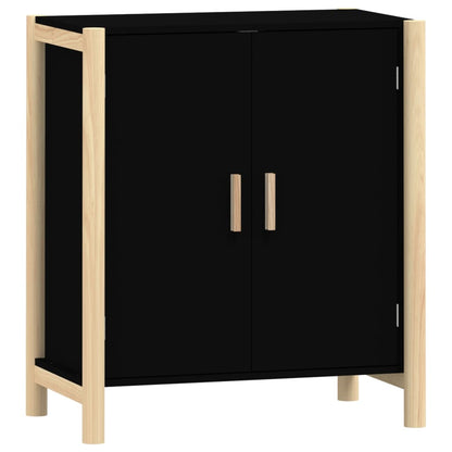 Credenza Nera 62x38x70 cm in Legno Multistrato - homemem39