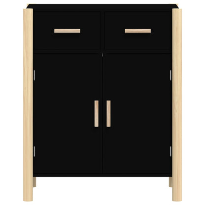 Credenza Nera 62x38x75 cm in Legno Multistrato - homemem39