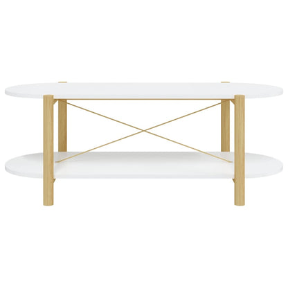 Tavolino da Salotto Bianco 110x48x40 cm in Legno Multistrato | homemem39