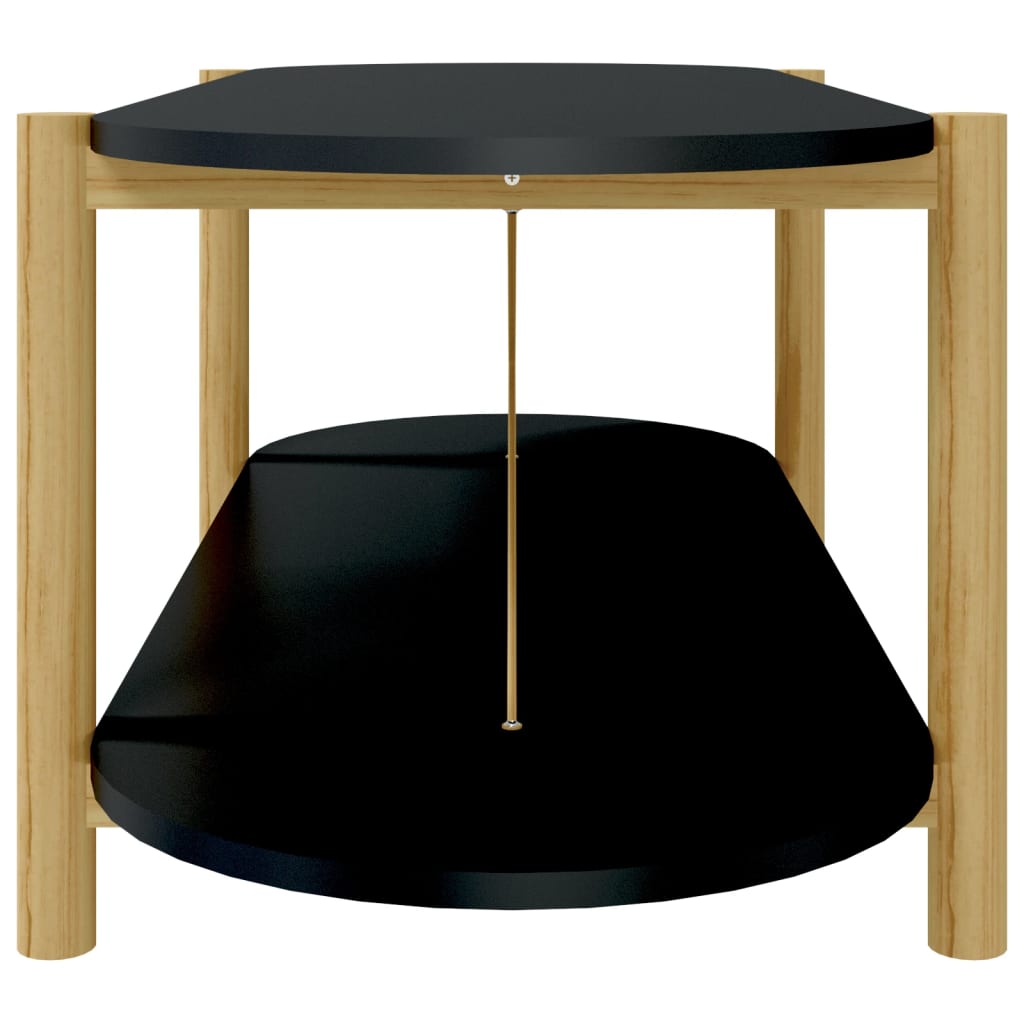 Tavolino da Salotto Nero 110x48x40 cm in Legno Multistrato | homemem39