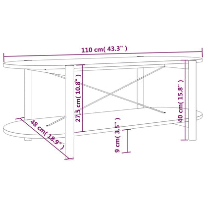 Tavolino da Salotto 110x48x40 cm in Legno Multistrato