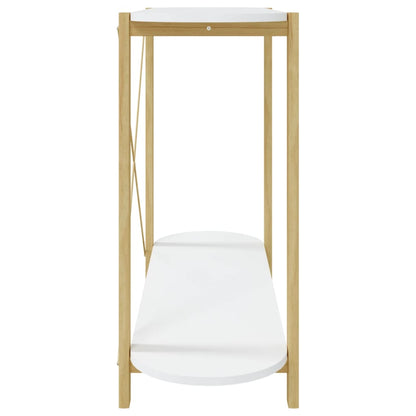Tavolino Consolle Bianco 110x38x75 cm in Legno Multistrato - homemem39