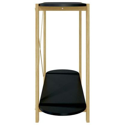 Tavolino Consolle Nero 110x38x75 cm in Legno Multistrato - homemem39